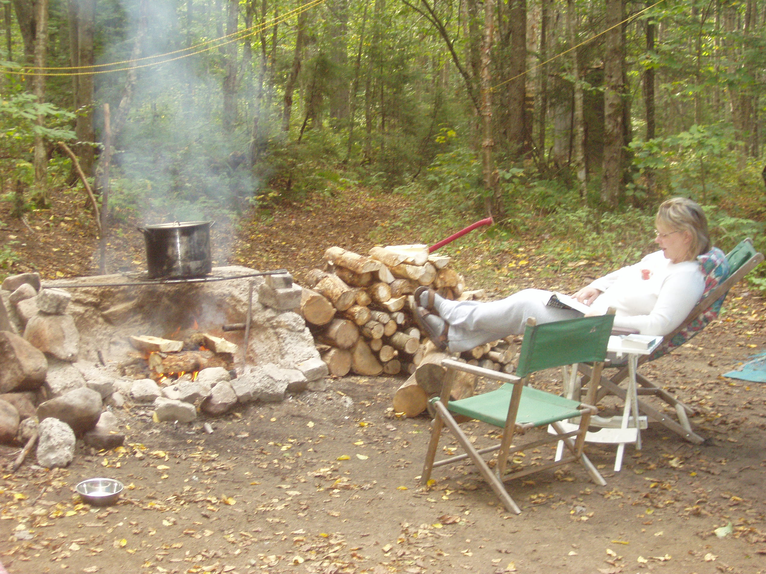 Relaxing by Fire